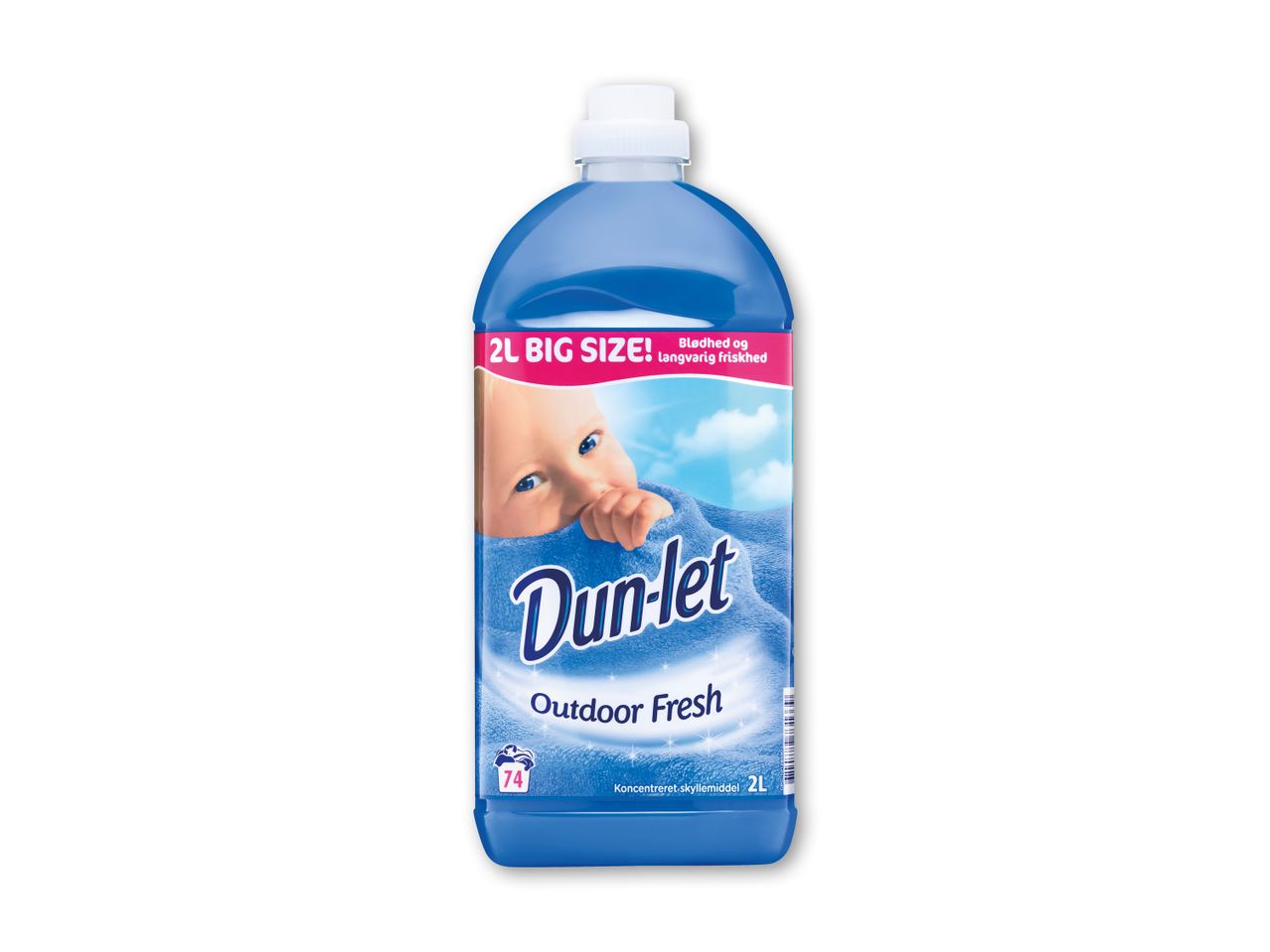 Dun-let Outdoor Fresh skyllemiddel, 2L flaske.