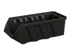 Cutie neagră din plastic pentru sortare și depozitare cu separatoare