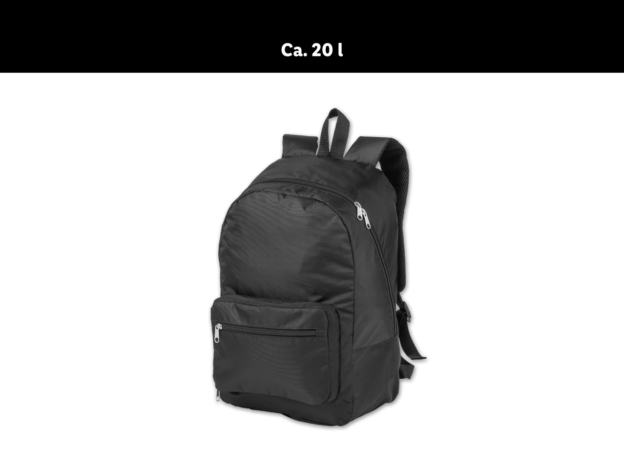 Schwarzer Rucksack, Modell Ca. 301.
