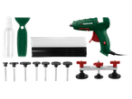 Kit de reparação de mossas PARKSIDE com pistola de cola, bastões de cola e várias ferramentas.