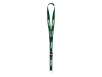 Zelena Parkside vezica s bijelim logotipom i metalnim prstenom.