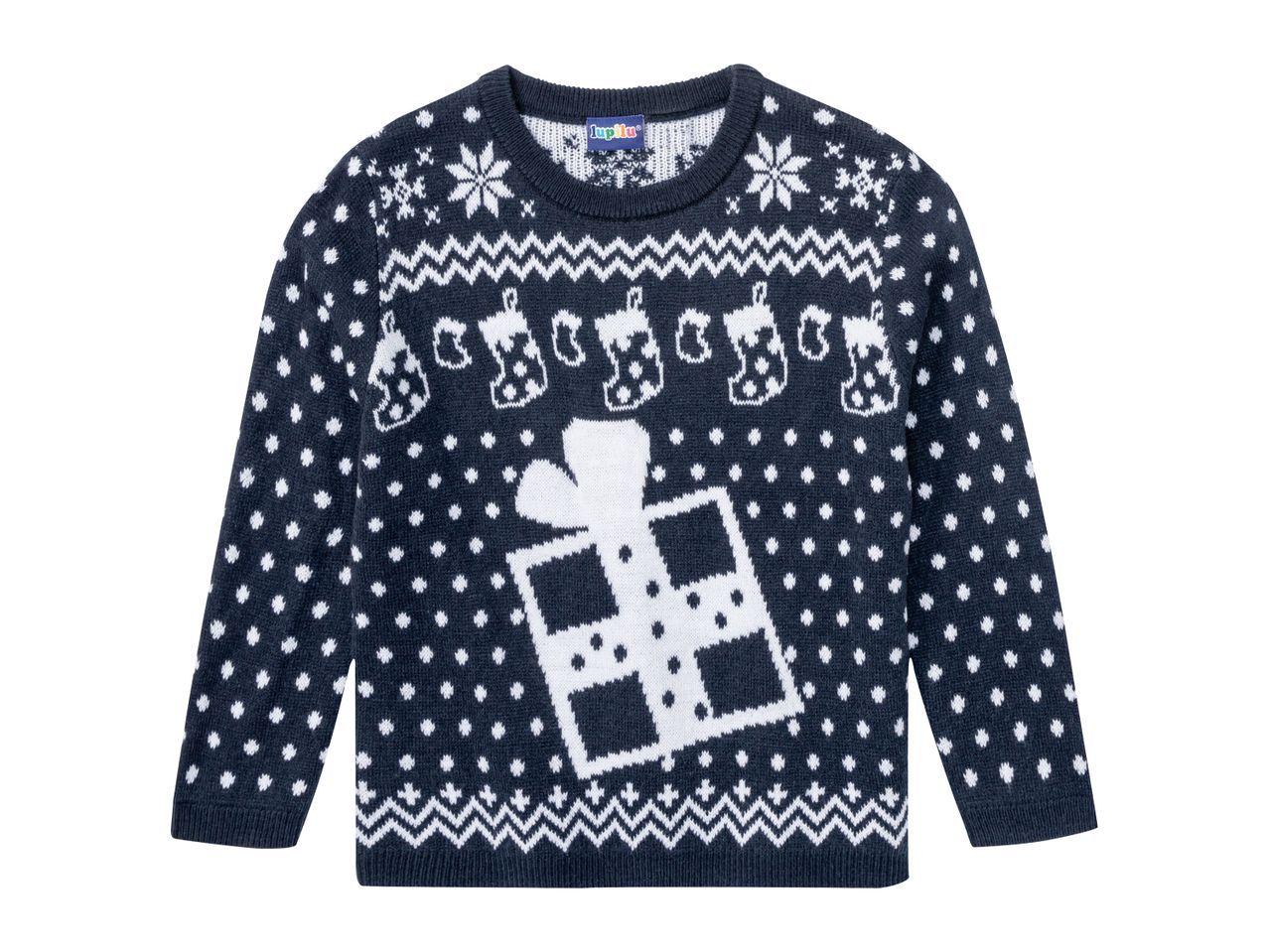 Go to full screen view: Lupilu Younger Kids’ Light-Up Christmas Jumper - Image 2