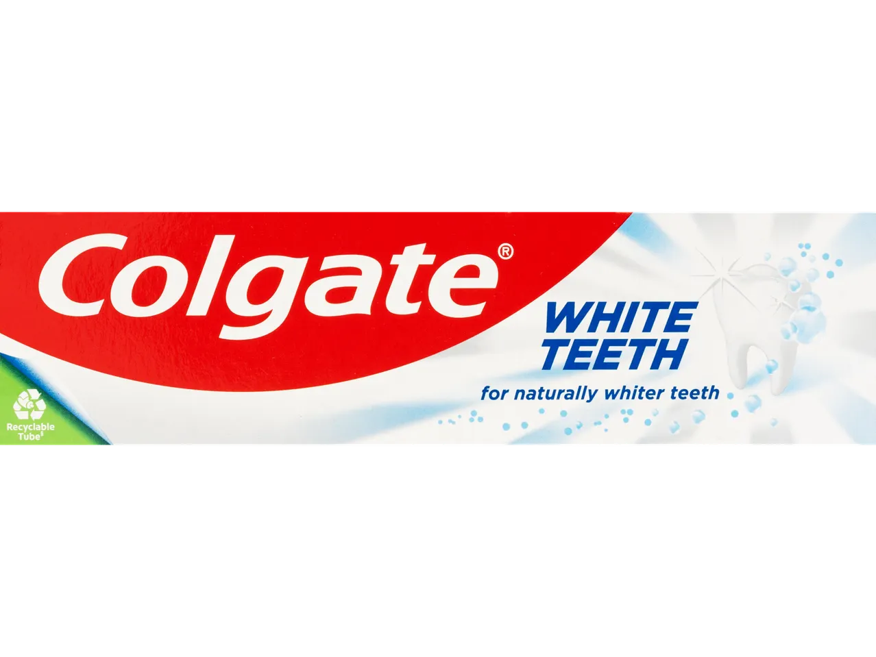 Colgate White Teeth toothpaste for naturally whiter teeth.