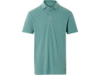 Turkoois poloshirt van zachte stof.