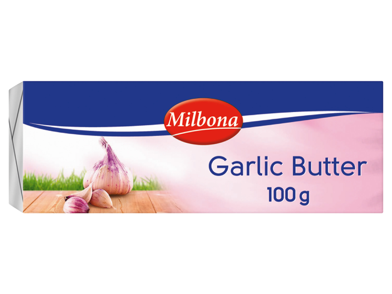 Unt Milbona cu usturoi, 100g.