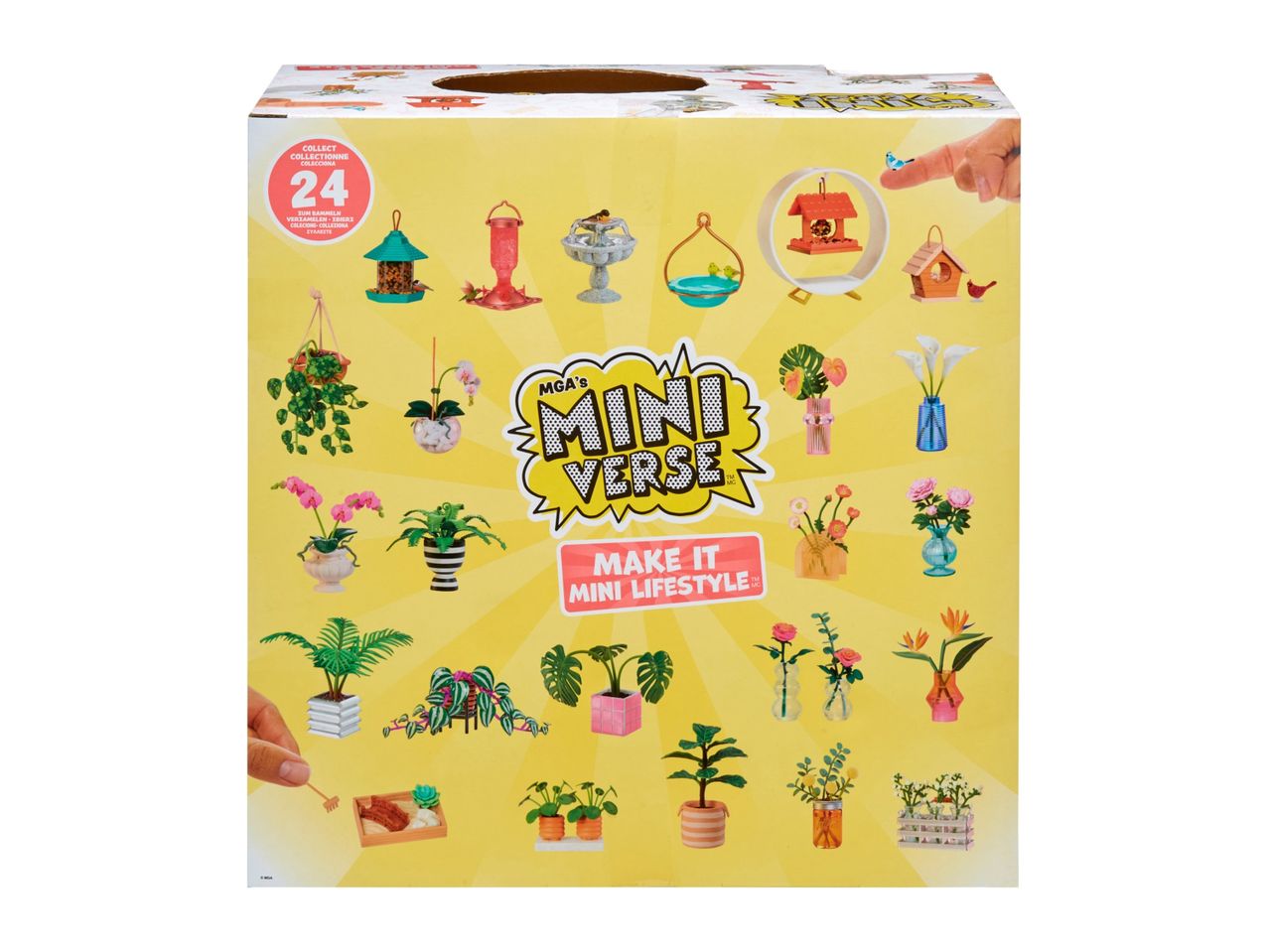 A box of 24 Potted Pals mini collectible figures.