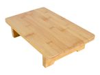 Bamboo cutting board with stand.