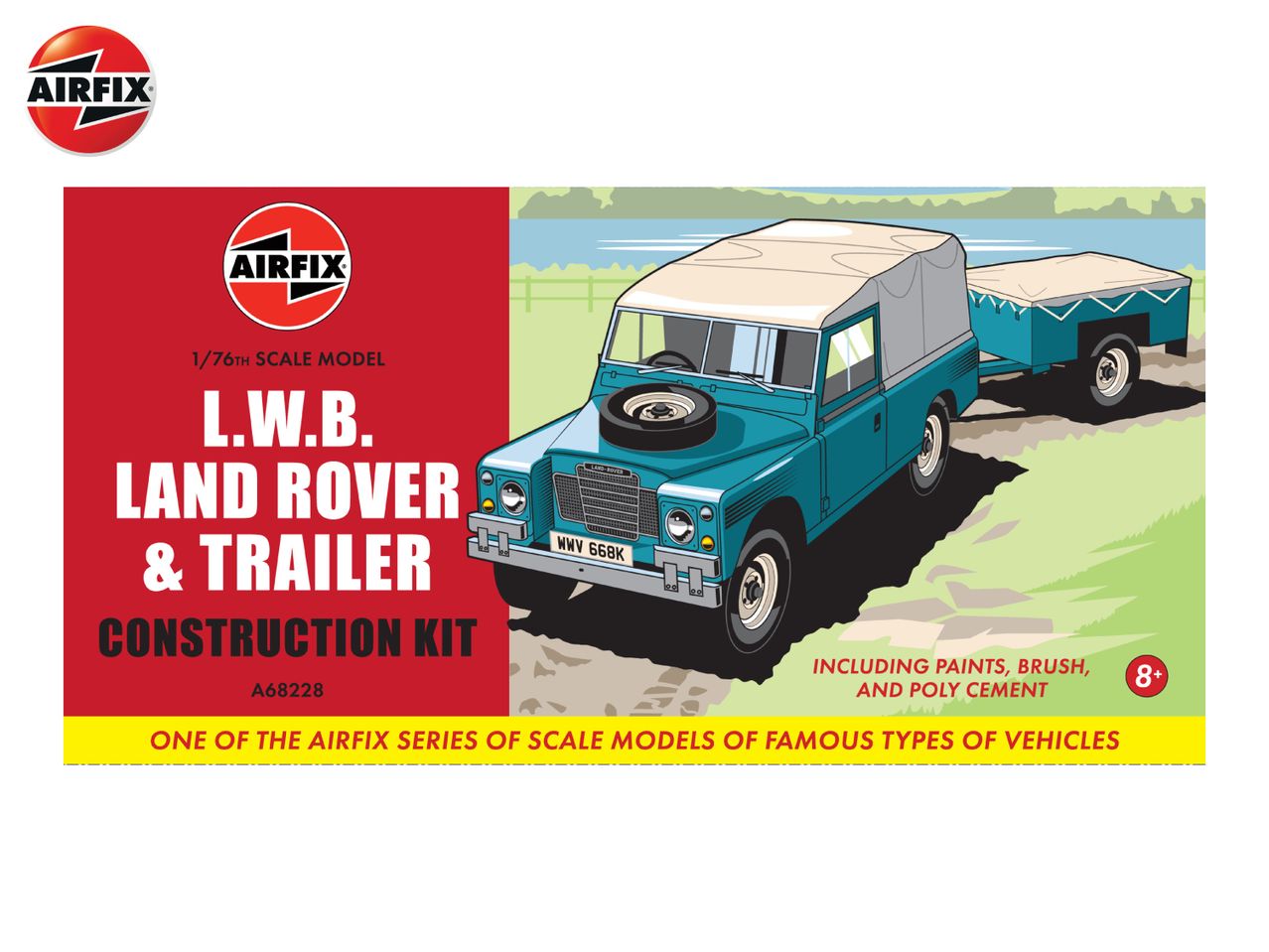 L.W.B Land Rover & Trailer Model Kit Starter Set