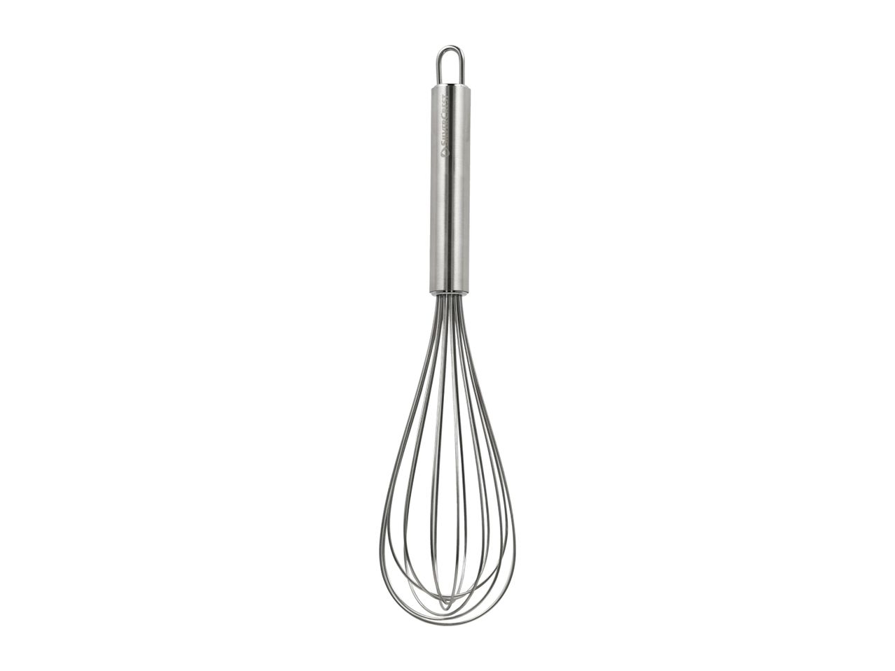 Stainless steel whisk with a hanging loop