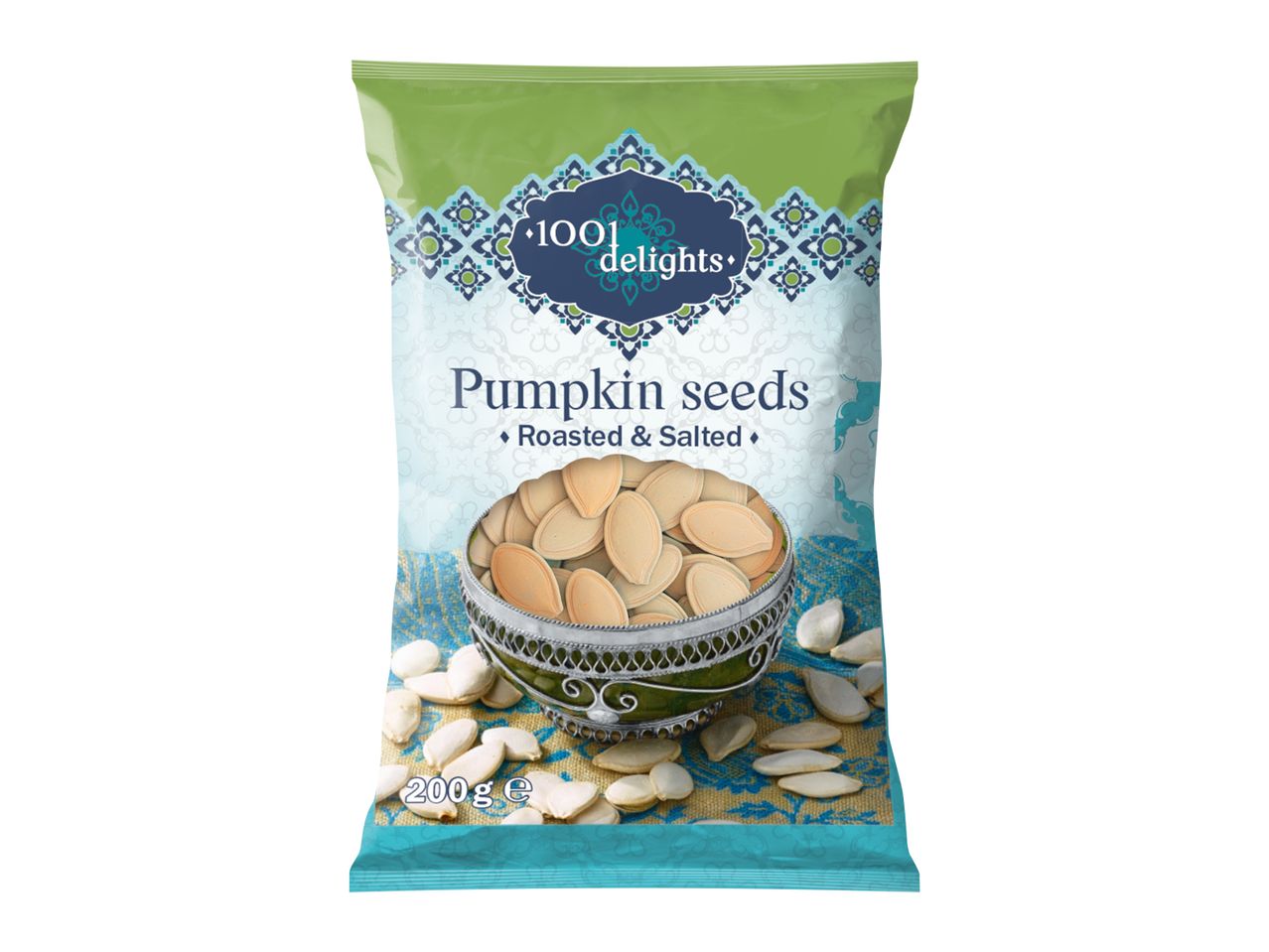 Go to full screen view: 1001 Delights Pumpkin Seeds Roasted & Salted - Image 1