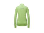 Lime green long-sleeved athletic top with a reflective strip on the back.