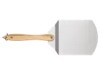 Grill Meister pizza peel with wooden handle.