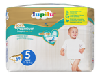 Опаковка пелени за бебета с надпис „Soft Premium Diapers“, размер 5 (11-16 кг), 39 броя.