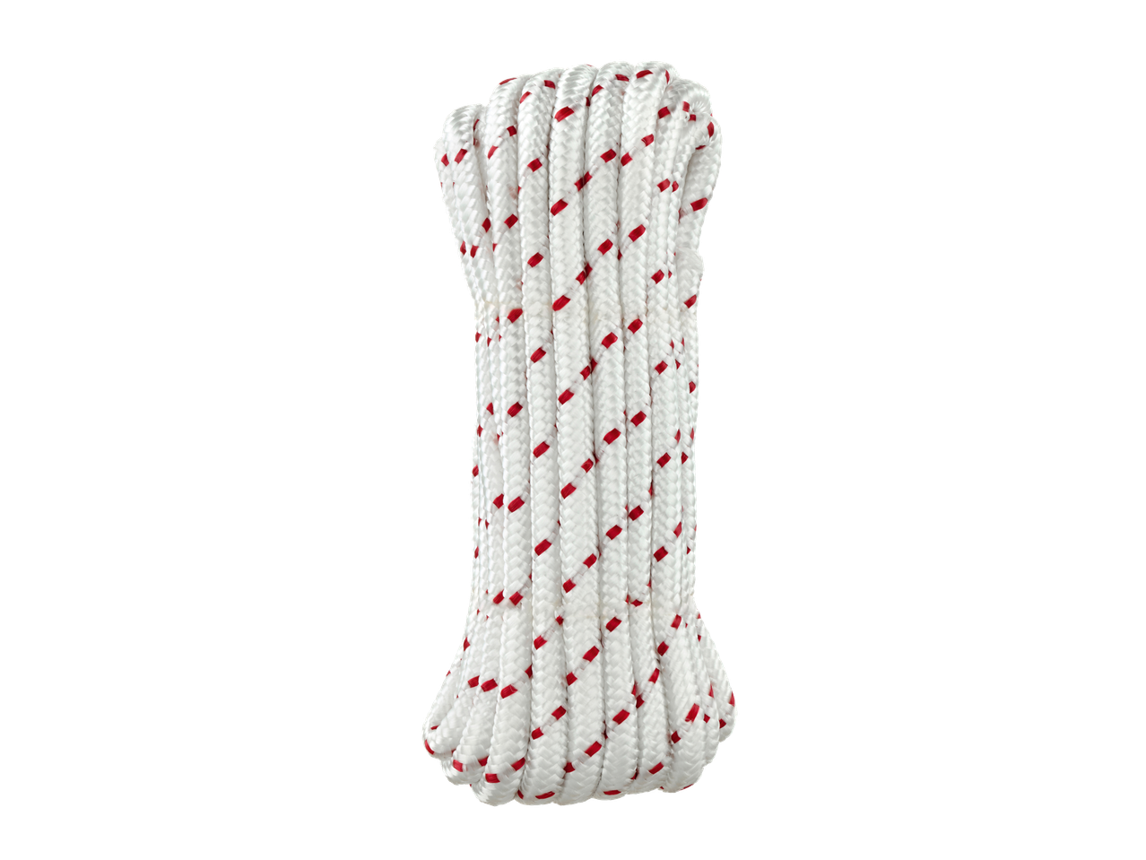 Corda branca PARKSIDE com detalhes vermelhos, enrolada
