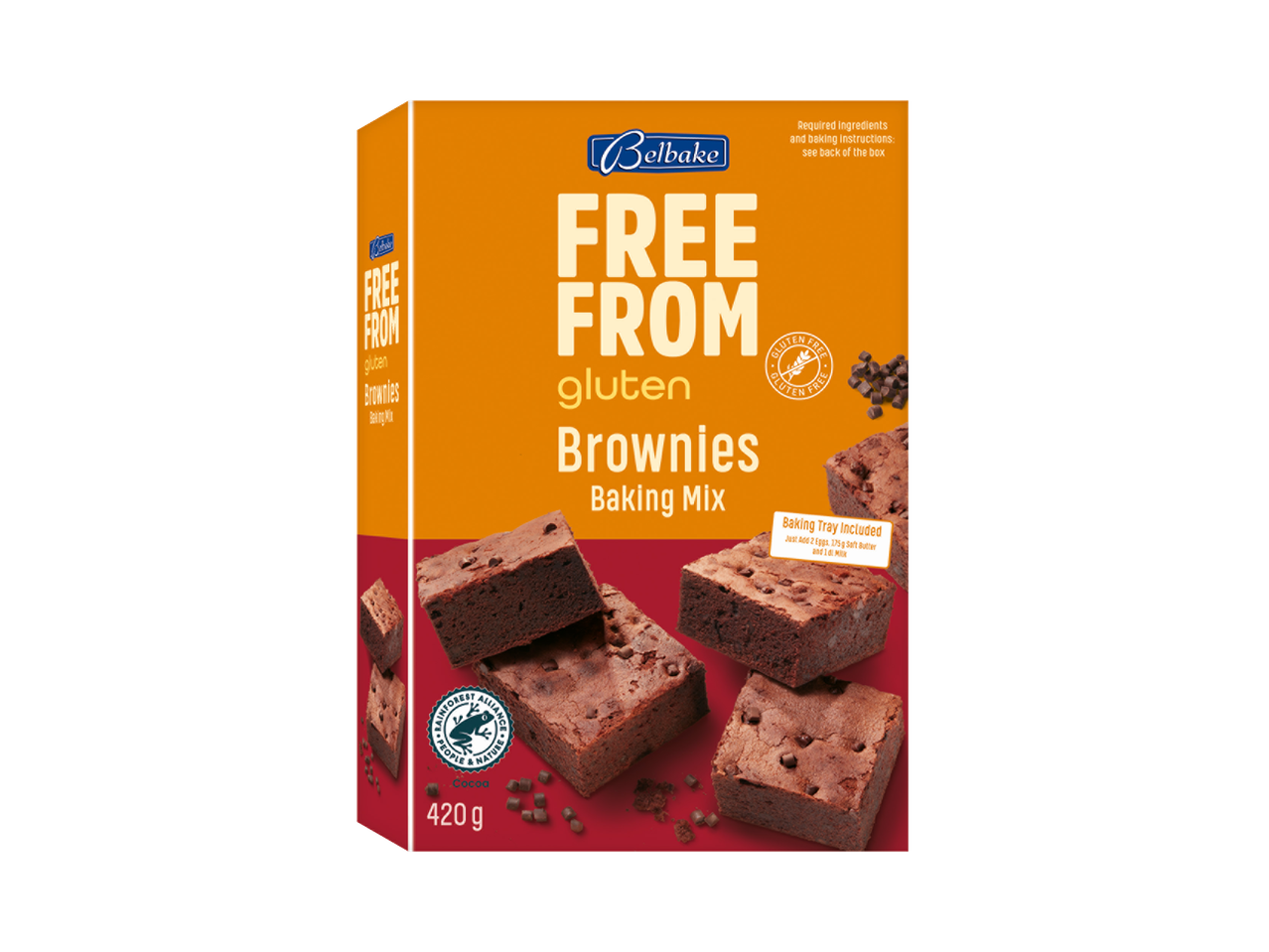 Belbake glutenvrije brownie mix.