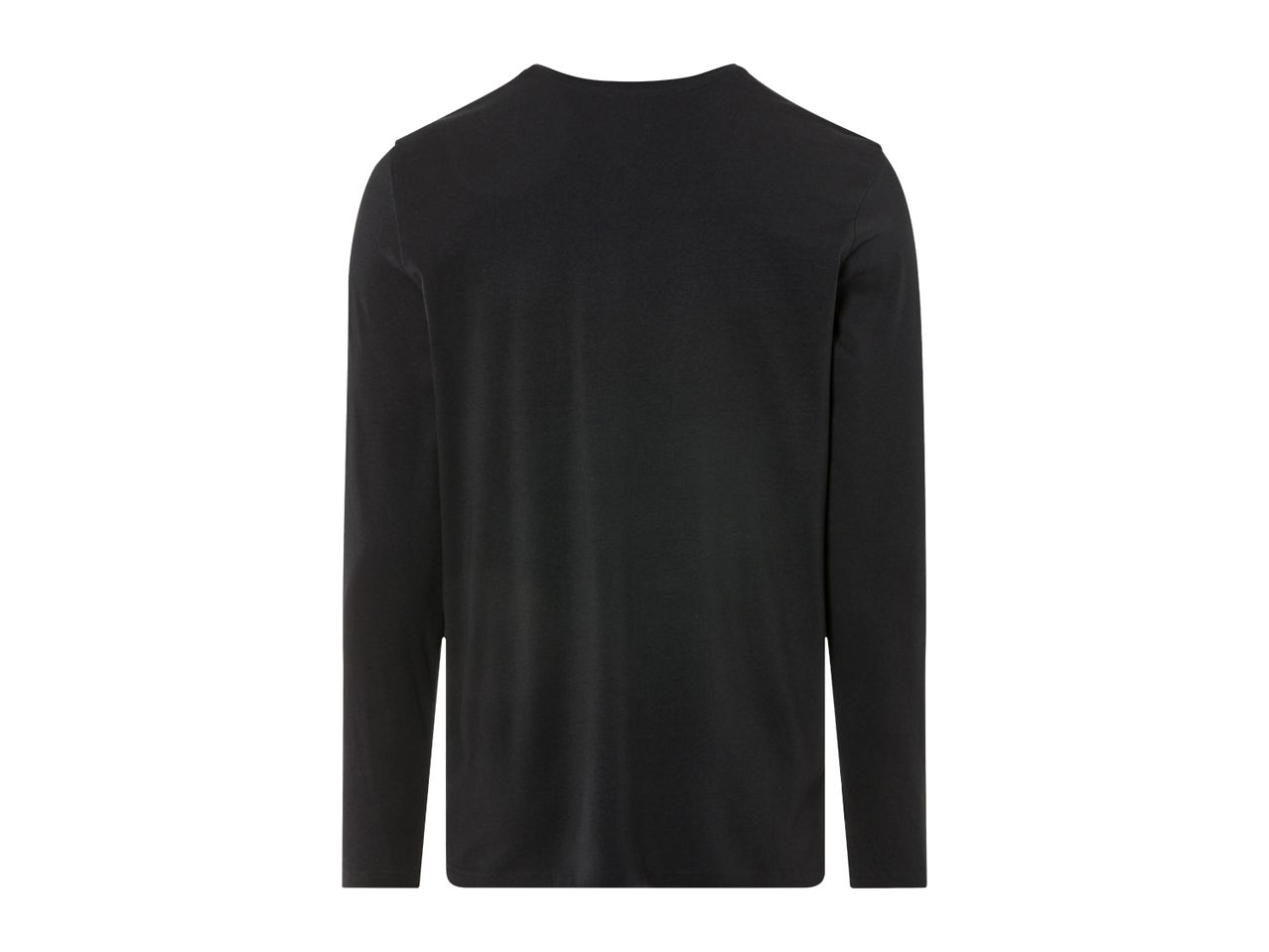 Black long-sleeved t-shirt, back view