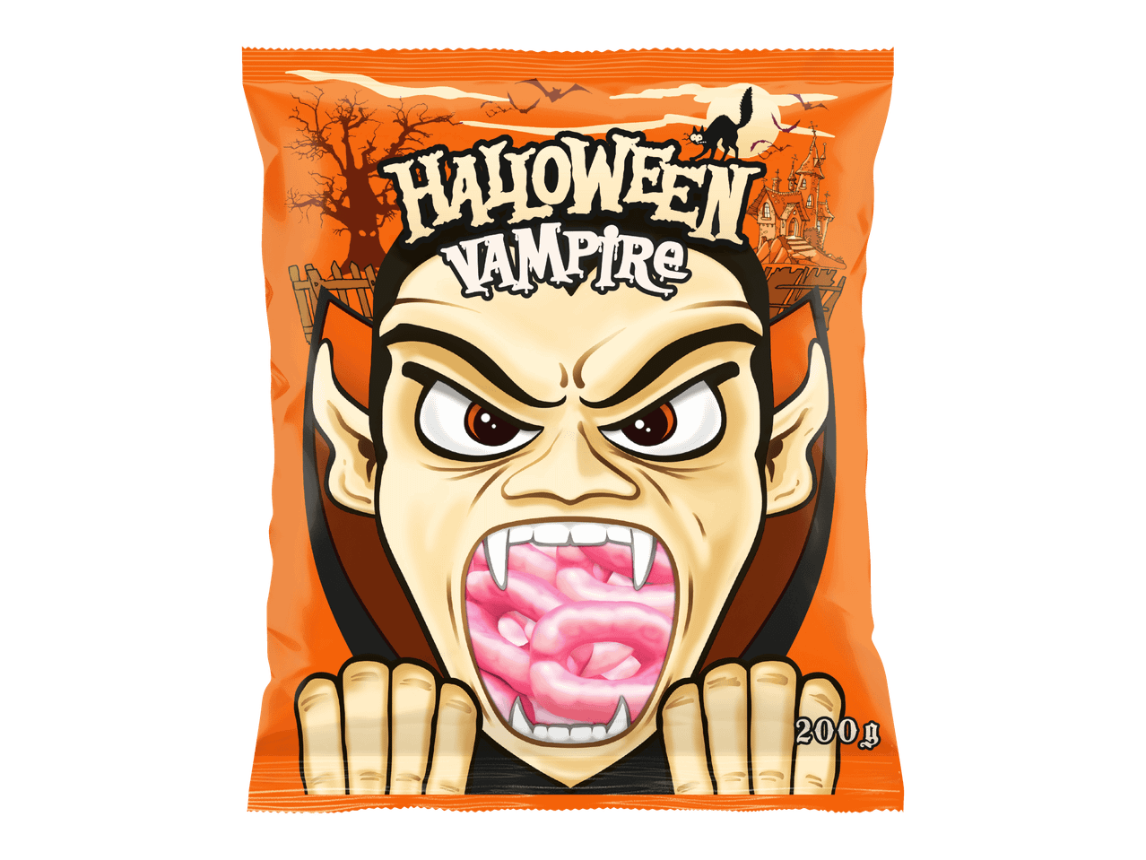 Halloween-teemainen Vampire-karkkipussi, 200 g.