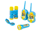 Paw Patrol binoculars, walkie-talkies, and flashlight: adventure playset.