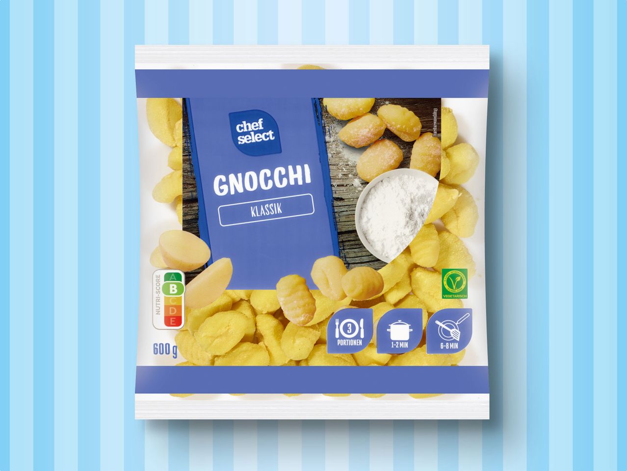 Chef Select klassische Gnocchi, 600g Packung.