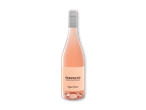 En flaske rosévin med en lyserød etiket, der læser 'PERFECTO PREMIUM ROSÉ BLEND'.
