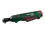 A green and black Parkside cordless ratchet wrench with red accents.