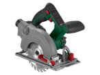 Parkside® 20V Cordless Circular Saw with a grey body, green accents, and red levers.