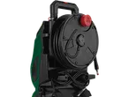 Parkside® pressure washer with hose reel and accessories.