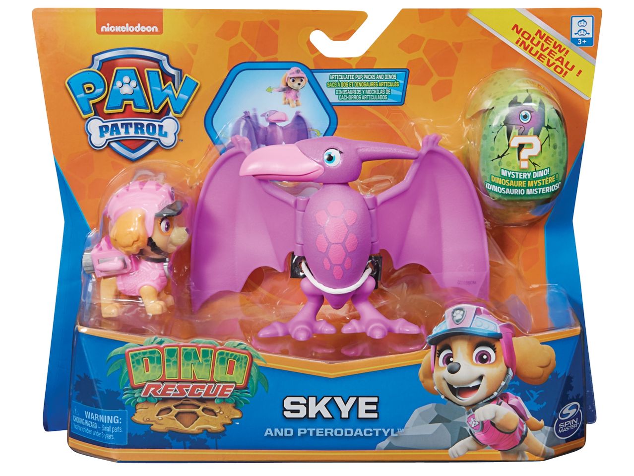 Комплект фигурки за игра Spinmaster с динозавър Птеранодон и Скай от Paw Patrol.