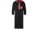Kids' Harry Potter Gryffindor costume with a black robe, red and gold tie, and house crest.