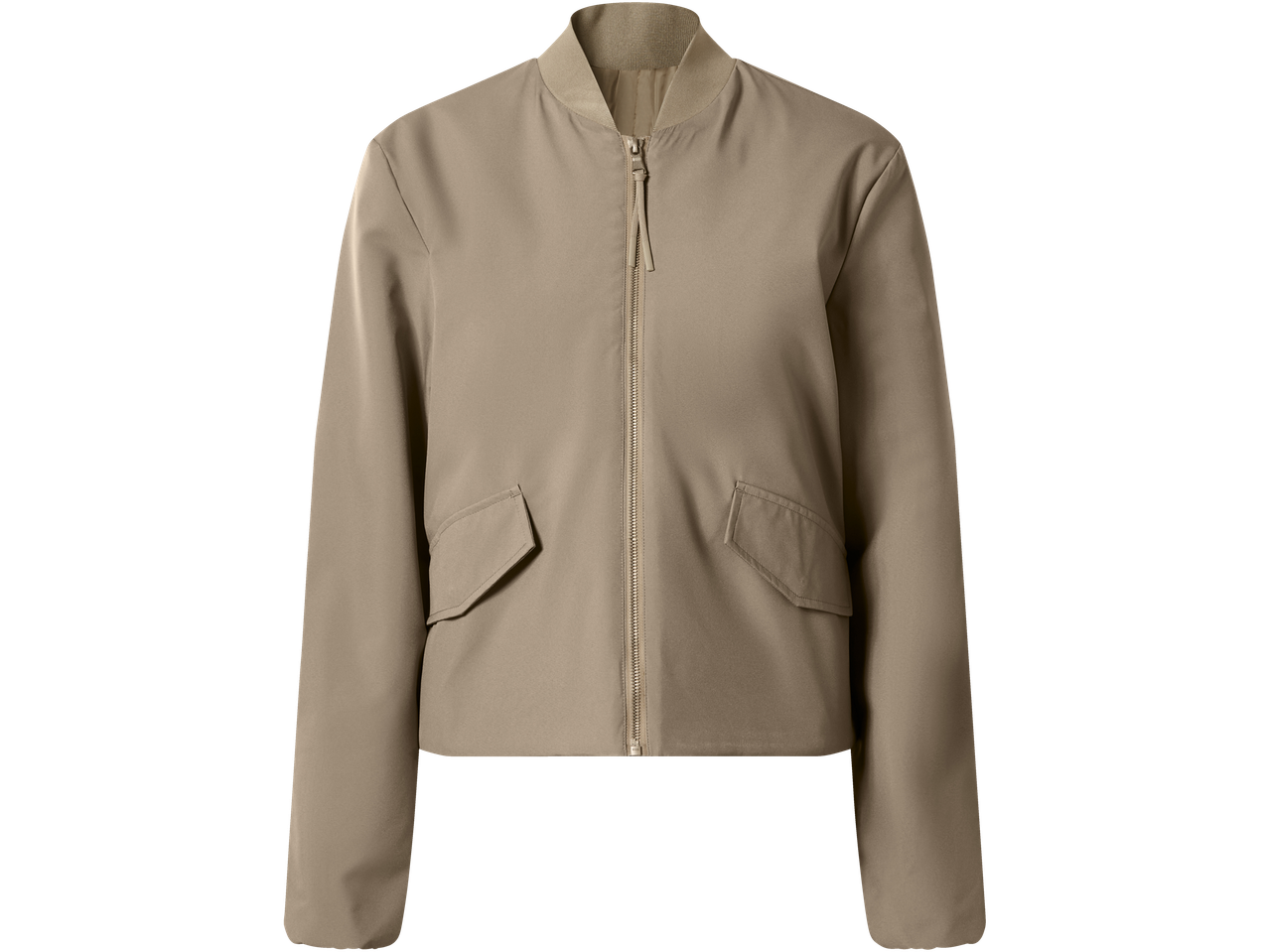 esmara beež bomber-jakk tõmbluku ja taskutega