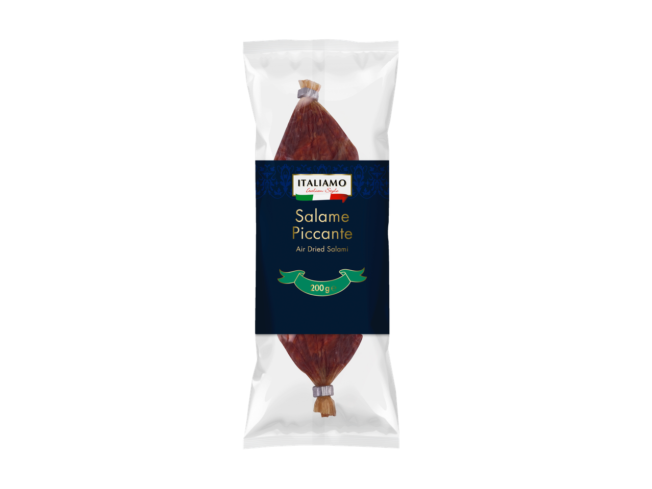 ITALIAMO Italiaanse stijl Salame Piccante, gedroogde salami.