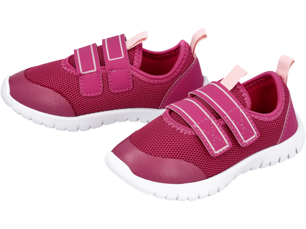 Αθλητικά παπούτσια Lupilu φούξια με κλείσιμο με σκρατς