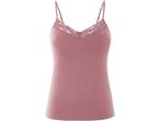 Pink camisole with lace trim