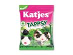 Vegansk slik med pandabjørne og teksten 'Tappsy' og 'Uden animalsk gelatine'.