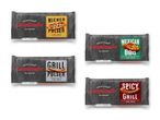 Fire forskellige poser med Weber grillkrydderier: Wiener, Chicken, Grill Puller og Spicy Grill.