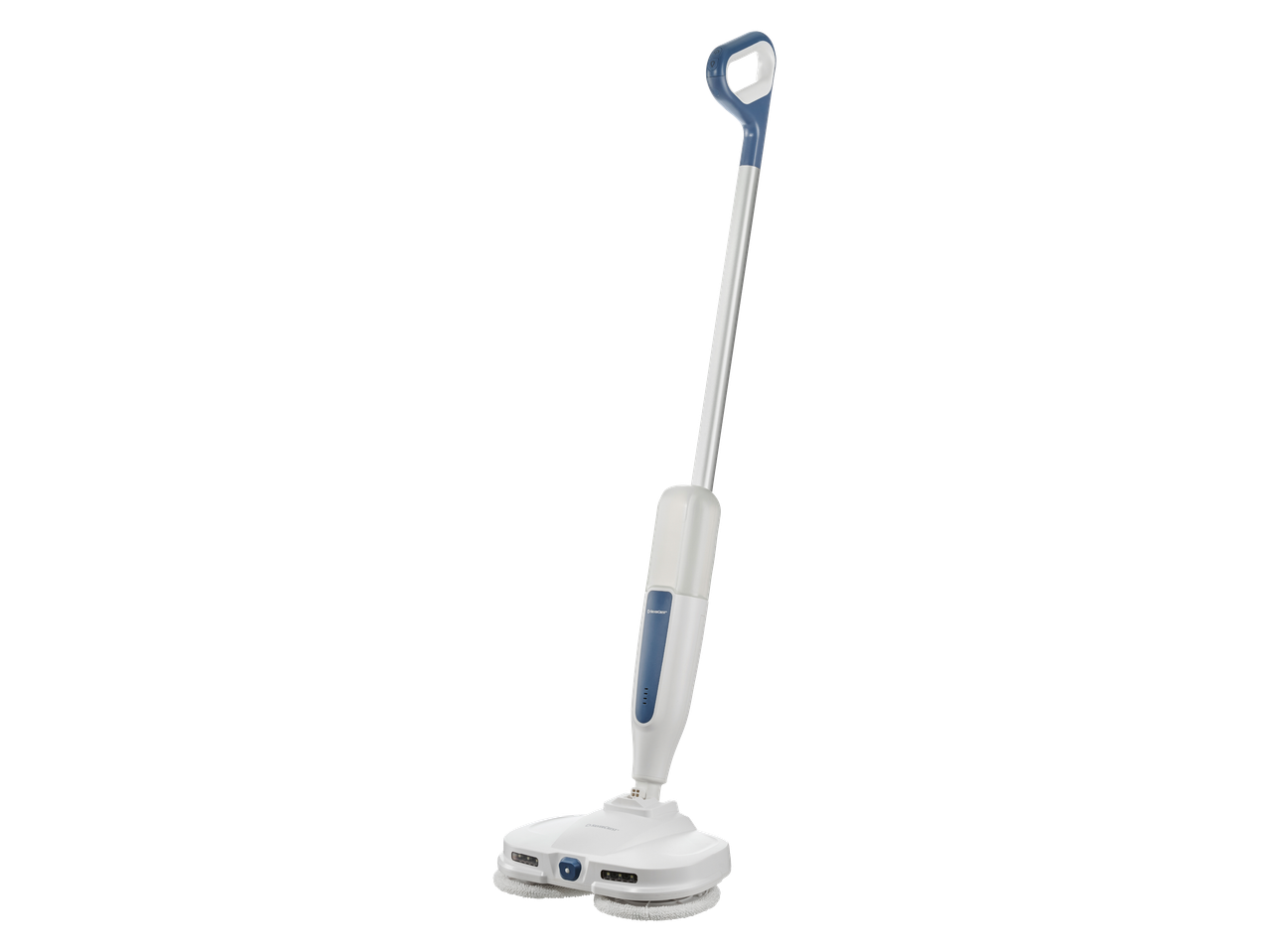 Бяла и синя електрическа въртяща се бърсалка за под