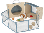 Playtive Wooden Pet Set with a guinea pig, playpen, and accessories.