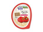 Paprika peberfrugt pålæg i en rød og hvid bakke, 125g.