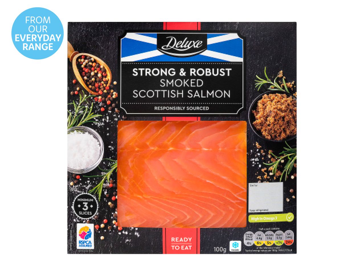 Deluxe Smoked Scottish Salmon: ready to eat.