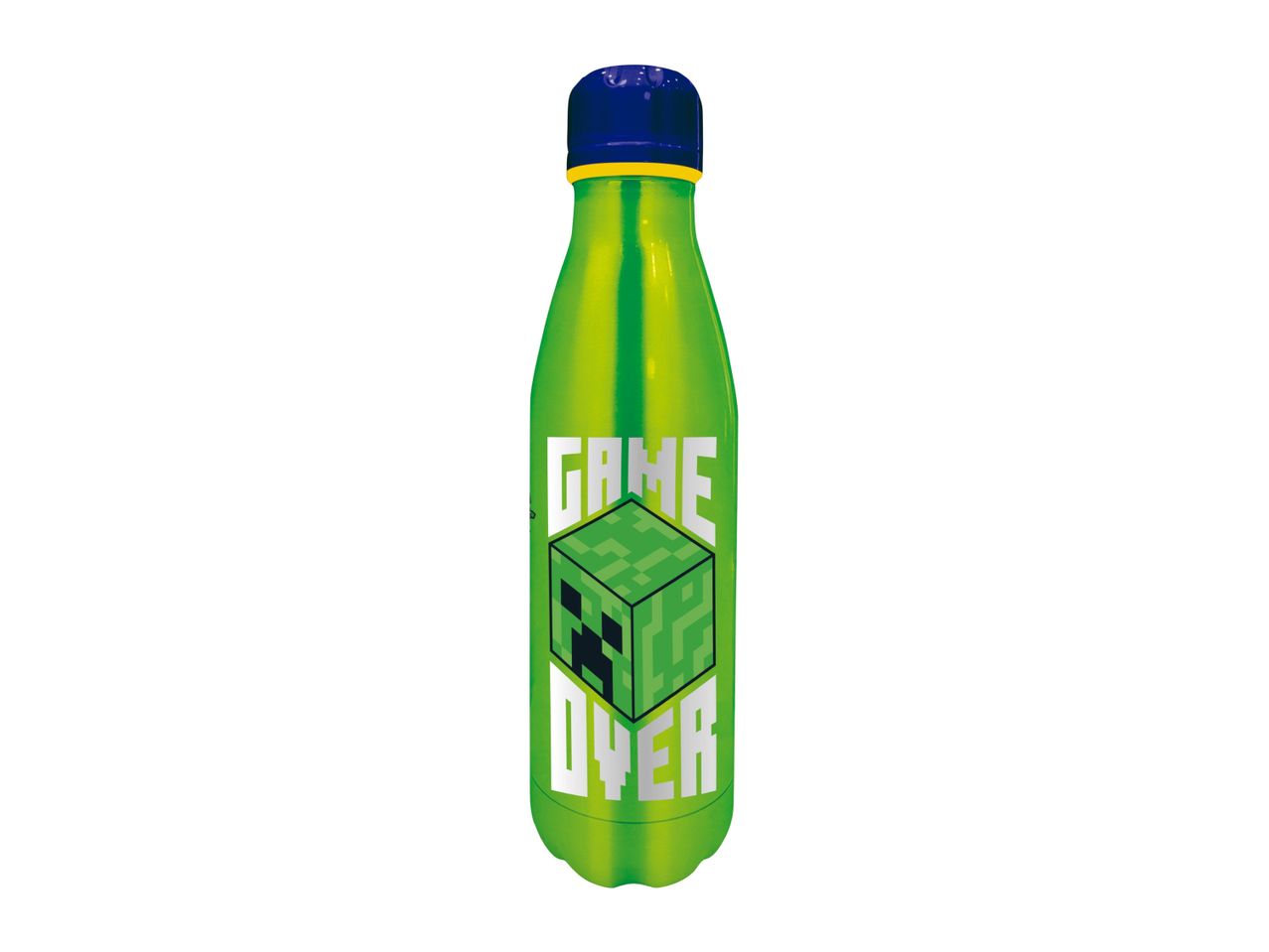 Minecraft themed water bottle.
