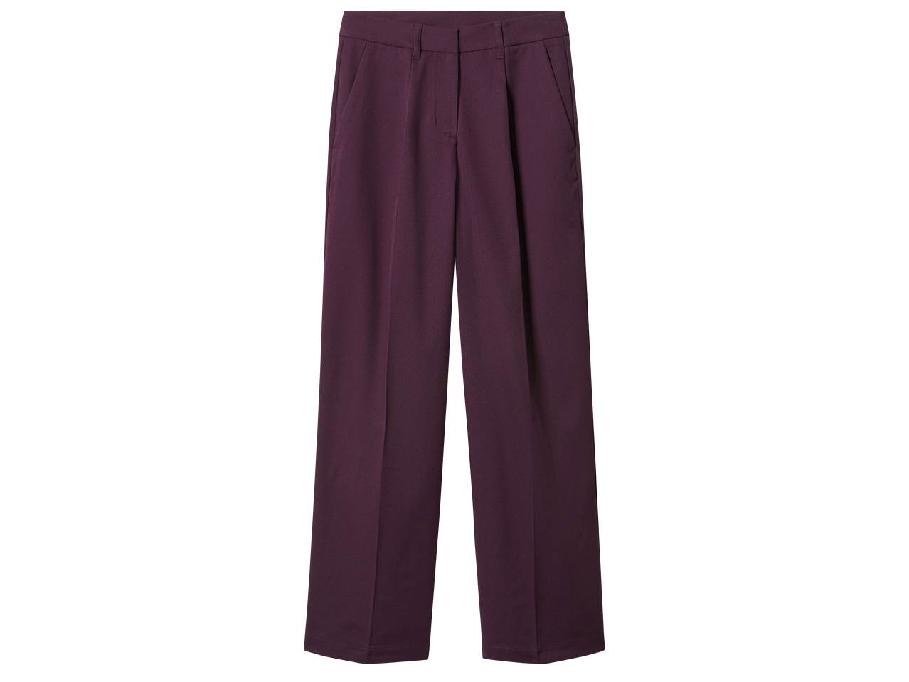 Панталон с широки крачоли в цвят патладжан