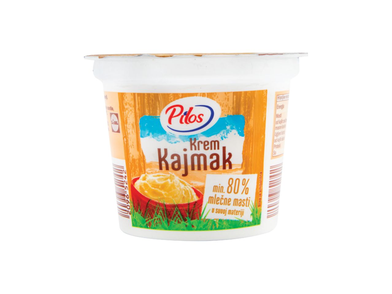 Pilos krem kajmak u plastičnoj čašici.