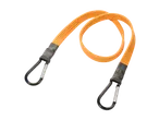 Orange bungee cord with carabiners.