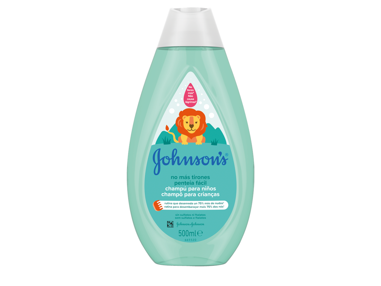Shampoo Johnson's para crianças, fácil de pentear.