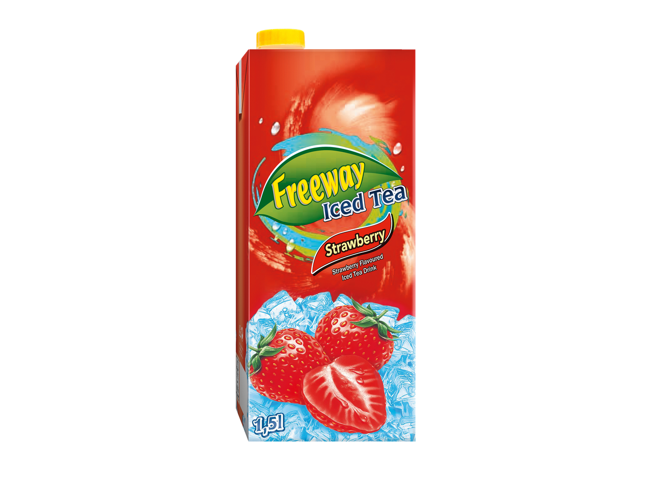 Freeway aardbei-ijsthee pak.