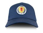 Navy blue baseball cap with a Scottish crest featuring a red lion and 'SCOTLAND EST 1873'.