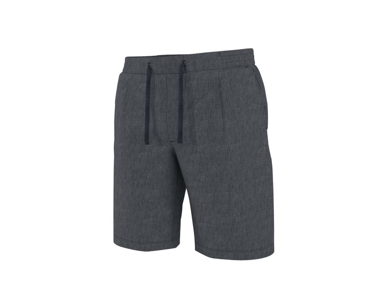 Bermudas ESMARA MEN cinzentas escuras com cordão na cintura.