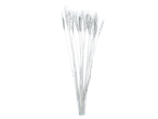 Artificial silver wheat stalks.