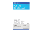 Embalagem de postas de salmão Lidl com instruções de cozedura e etiqueta de preço.