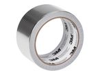 A roll of silver 3M brand duct tape with visible branding on the inner core.